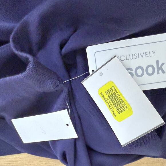 Exclusively Misook Pants Womens XL Navy Blue Pull On Knit Acrylic Career 25" - Picture 9 of 11